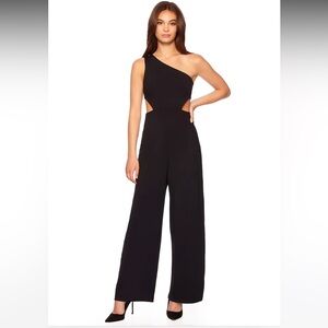 REVOLVE Black Asymmetrical Cut Out Jumpsuit Susana Monaco Size Medium